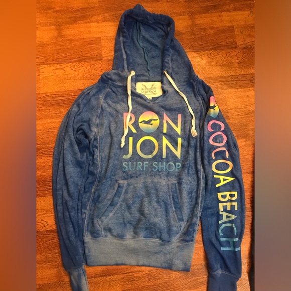 2)Ron Jon Hooded long sleeve shirts Size juniors Med - Picture 3 of 8